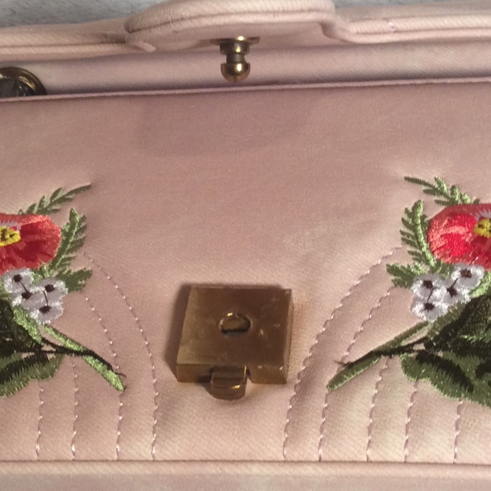 Denim Pink Embroidered Crossbody Bag - Picture 7 of 9